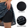 ANIVIVO Women's Skorts Skirts 20" Knee Length,Long Tennis Golf Sports Casual Skirts with High Waisted Zipper Pockets(Grey Leaf,M) view 4