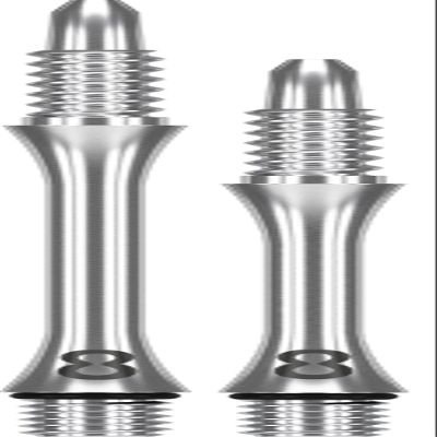 Target Darts 8 Flight 26mm Fixed Slim Titanium Dart Shafts Flight System, Silver