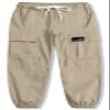 Cromoncent Girls Womens Cargo Pants Elastic Waist Lightweight Outdoor Jogger Pants Khaki M