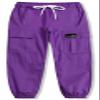 Cromoncent Girls Elastic Waist Lightweight Cargo Pants Outdoor Jogger Pants 1# Purple 6-7 Years view 1