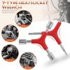 Tanstic 9Pcs Bike Spoke Wrench Set Including Bicycle Spoke Wrench & Bike Tire Lever & Bike Hex Wrench & Valve Stem Core Tool & Bike Rim Correct Kit Cycling Pocket Tools for Road and Mountain Bikes view 4