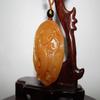 2.2" China Certified Nature Gold Silk Jade Lucky Dragon Hand Carved Necklace Pendants 2312 view 3