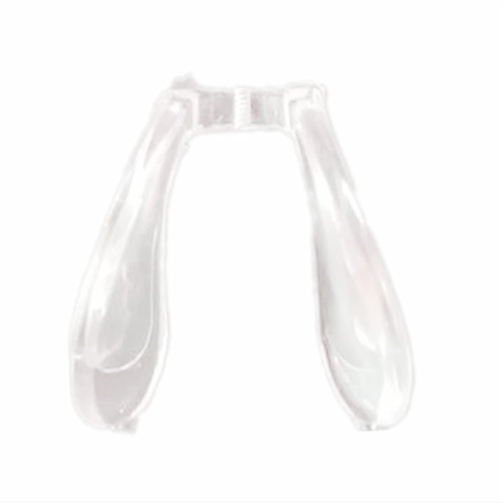 ExactFitt Silicon Rubber Screw In Bridge Saddle Conjoined Glass Nose Pads Pieces Buds for Oakley Eyeglasses Glasses Frames BT431 (Clear - 1 Pair)