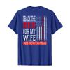 Mens I Back The Red For My Wife Firefighter's Husband Fire Spouse T-Shirt view 1