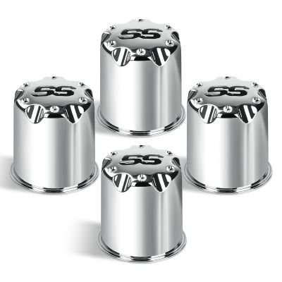 CartClan Golf Cart SS Wheel Center Cap Cover Fits 2.65" Dia Bore Wheel Rim SS Chrome Plastic Center Caps for EZGO Golf Cart Wheel-4 Packs