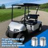 CartClan Golf Cart SS Wheel Center Cap Cover Fits 2.65" Dia Bore Wheel Rim SS Chrome Plastic Center Caps for EZGO Golf Cart Wheel-4 Packs view 2