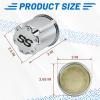 CartClan Golf Cart SS Wheel Center Cap Cover Fits 2.65" Dia Bore Wheel Rim SS Chrome Plastic Center Caps for EZGO Golf Cart Wheel-4 Packs view 3