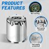 CartClan Golf Cart SS Wheel Center Cap Cover Fits 2.65" Dia Bore Wheel Rim SS Chrome Plastic Center Caps for EZGO Golf Cart Wheel-4 Packs view 4