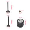 CartClan Engine Intake Exhaust Valve & Seal Kit for Club Car Gas 1992-up DS & Precedent Golf Cart with FE290 Engines OEM#1016447 1016448 80#+180# 1016566 view 3