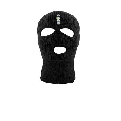 Tequila Ski Mask Bottle Knit Embroidered Three Hole Mask Full Face Cover Knitted Balaclava Warm Hat Adult Winter Hats (Black)