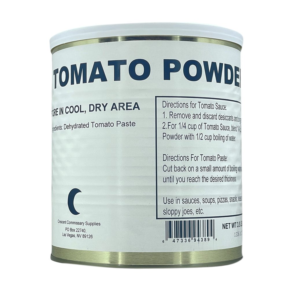 Military Surplus Freeze Dried Dehydrated Tomato Powder Can | Jarred and Packed Emergency Food For Survival, Camping 25+ years shelf life | Easy Prep Food Pack of 1