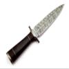 Nooraki DK-347 Handmade Damascus Steel Fixed Blade Dagger Knife with Leather Sheath, Multipurpose Knife with Coloured Bone and Rosewood Handle for Hunting, Hiking, Camping, Survival, 11 length view 4