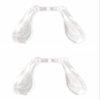 ExactFitt Silicon Rubber Screw In Bridge Saddle Conjoined Nose Pads Pieces for Oakley Eyeglasses Glasses Frames BT431 (Clear - 2 Pairs)