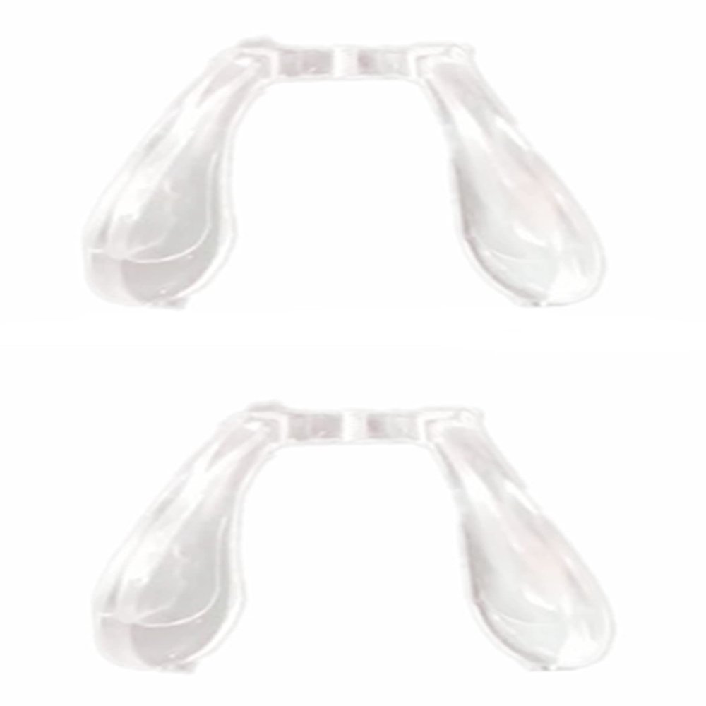 ExactFitt Silicon Rubber Screw In Bridge Saddle Conjoined Nose Pads Pieces for Oakley Eyeglasses Glasses Frames BT431 (Clear - 2 Pairs)
