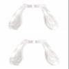 ExactFitt Silicon Rubber Screw In Bridge Saddle Conjoined Nose Pads Pieces for Oakley Eyeglasses Glasses Frames BT431 (Clear - 2 Pairs) view 1