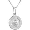 12mm Dainty Sterling Silver St Jude Medal Necklace 1/2 inch Round Nickel Free Italy 24 inch Chain BX_15 view 2