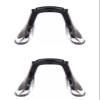 ExactFitt Silicon Rubber Screw In Bridge Saddle Conjoined Nose Pads Pieces for Oakley Eyeglasses Glasses Frames BT431 (Clear Black - 2 Pairs), 24mm x 22mm view 1