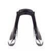 ExactFitt Silicon Rubber Screw In Bridge Saddle Conjoined Nose Pads Pieces for Oakley Eyeglasses Glasses Frames BT431 (Clear Black - 2 Pairs), 24mm x 22mm view 2