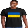 3X-Large Black Mens Ukraine Flag | Vintage Style, Ukrainian Pride Deluxe Soft T-Shirt view 2