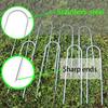 Heavy Duty Trampoline Stakes Anchors High Wind Stakes U- Shaped Sharp Ends Ground Anchor Galvanized Steel 11.8inch Safety Stakes for Soccer, Tents and Garden Decorations view 4