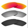 Littlebird4 Polarized Lenses Replacement for Oakley Fives (4+1) Squared 2008 Sunglasses - 3 Packs (Black+Titanium+Red) view 1