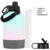 DRINCO Stainless Steel Water Bottle Spout Lid Vacuum Insulated Double Wall Water Bottle Wide Mouth (64oz 40oz 32oz 22oz 18oz 14oz) Leak Proof Keep Cold Sport Camping Hiking (64 oz, 64oz Macaron) view 2