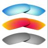 Littlebird4 Polarized Lenses Replacement for Oakley Fives (4+1) Squared 2008 Sunglasses - 3 Packs (Titanium+Red+Blue) view 1