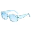 IKANOO Retro Rectangle Sunglasses for Women Men Small Square Frame Trendy Y2K 90s Black Sunglasses (Blue) view 1