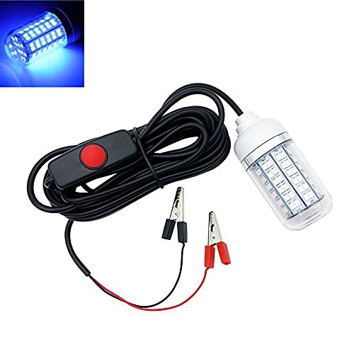 GSYFDZSWZX Fengyan Home Bulbs LED Underwater Fishing Light 12V Fishing Light 108pcs 2835 Lures Fish Finder Lamp Attracting Prawns Squid Krill (4 Colors) Household Lamp (Emitting Color : Blue)