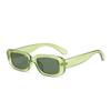 IKANOO Retro Rectangle Sunglasses for Women Men Small Square Frame Trendy Y2K 90s Black Sunglasses (Green) view 1