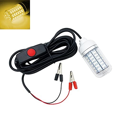 GSYFDZSWZX Fengyan Home Bulbs LED Underwater Fishing Light 12V Fishing Light 108pcs 2835 Lures Fish Finder Lamp Attracting Prawns Squid Krill (4 Colors) Household Lamp (Emitting Color : Yellow)