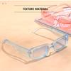 IKANOO Retro Rectangle Sunglasses for Women Men Small Square Frame Trendy Y2K 90s Black Sunglasses (Pink) view 4