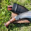 EGKH-Authentic Handmade Khukuri-12 Inch 3 Fuller Kukri Survival Knife, Military Hunting Survival Fixed Blade Leather Knife-Hand made In Nepal view 4