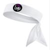 B3 U ATHLETICS Upload Your Design White Sports Head Tie Headband- Personalize Customize Own Custom Logo - Text Name Number Image Colors Moisture Wicking Stretch Fitness view 4