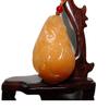 2.3" China Certified Nature Gold Silk Jade Lucky Duck Lotus Root Hand Carved Necklace Pendants 2306 view 1