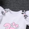My 3rd Birthday Cow Tutu Skirt & Headband - Toddler Girl Cake Smash Outfit - Farm Animal Birthday Party Supplies - Moo Moo I'm Three White view 3