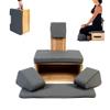 Ungloo Meditation Box Chair with Back Support | Posture Seat with Padded Leg Wedges, Foot Pad and Supportive Backrest | Portable Lightweight Meditation Floor Chair view 1