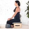Ungloo Meditation Box Chair with Back Support | Posture Seat with Padded Leg Wedges, Foot Pad and Supportive Backrest | Portable Lightweight Meditation Floor Chair view 2