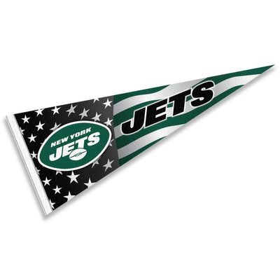 New York Jets Nation USA Americana Stars and Stripes Pennant Banner Flag