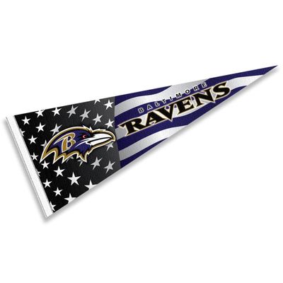 Baltimore Ravens Nation USA Americana Stars and Stripes Pennant Banner Flag