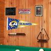 Los Angeles Rams Nation USA Americana Stars and Stripes Pennant Banner Flag view 2