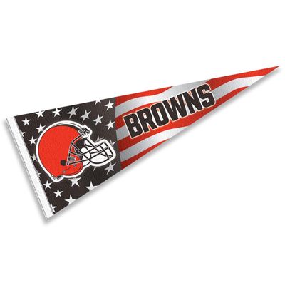 Cleveland Browns Nation USA Americana Stars and Stripes Pennant Banner Flag