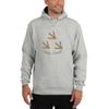 Mens Turkey Hunting Hoodie - Three Turkey Tracks Light Steel M view 1