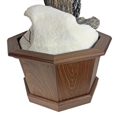 Octagon Floor Pedestal for Shoulder Mount Taxidermy Display (Walnut)