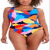 Nautica Womens Cross Back One Piece Swimsuit (X-Small, Castaway) view 1