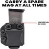 Rounded Magazine Holster Fits: 380 ACP Single Stack - IWB or OWB, Mag Holder, Spare Mag Carrier, American Made, Carbon Fiber Black Kydex, Concealment Express view 2