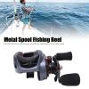 7.2:1 Baitcasting Reel, Red Double Braking System Baitcasting Reel Long Throw Accurate for Outdoor Left Hand view 2