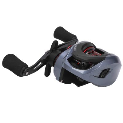 7.2:1 Baitcasting Reel, Red Double Braking System Baitcasting Reel Long Throw Accurate for Outdoor Right Hand