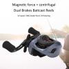 7.2:1 Baitcasting Reel, Red Double Braking System Baitcasting Reel Long Throw Accurate for Outdoor Right Hand view 4