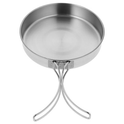 IMIKEYA Camping Cookware Pot, Portable Stainless Steel Camp Cook Pan, Lightweight Stackable Camping Pots for Outdoor Backpacking Hiking Picnic(5.82inch)